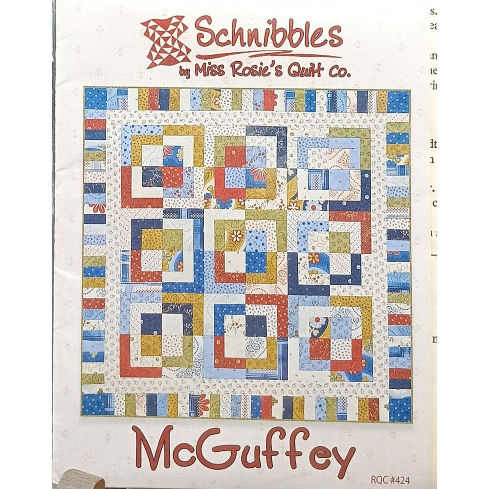 Schnibbles By Miss Rosies Quilt Co. McGuffey Pattern 31" X 31" Log Cabin Blocks